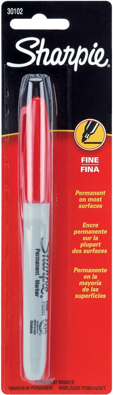 Sharpie Fine Point Permanent Marker Carded-Red